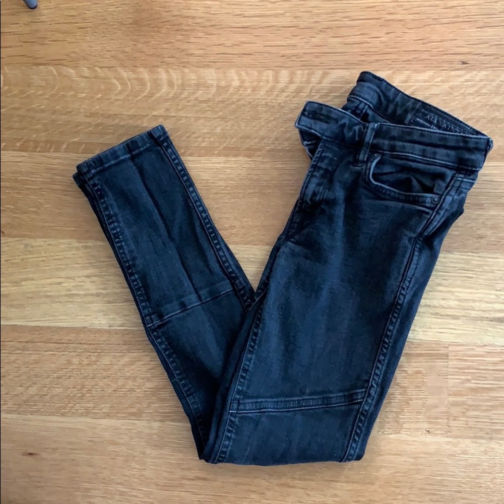 All Saints Moto Skinny Jeans